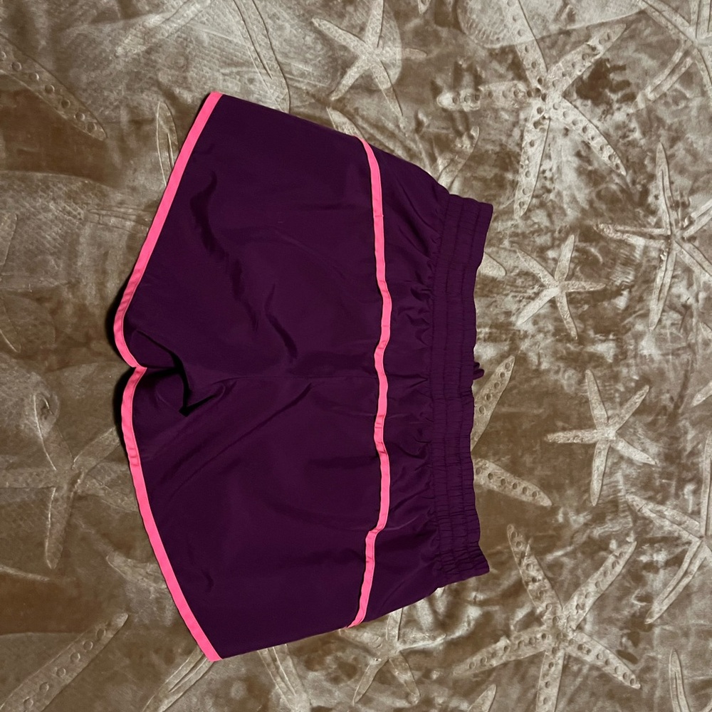 Women's Purple Shorts with Pink Trim